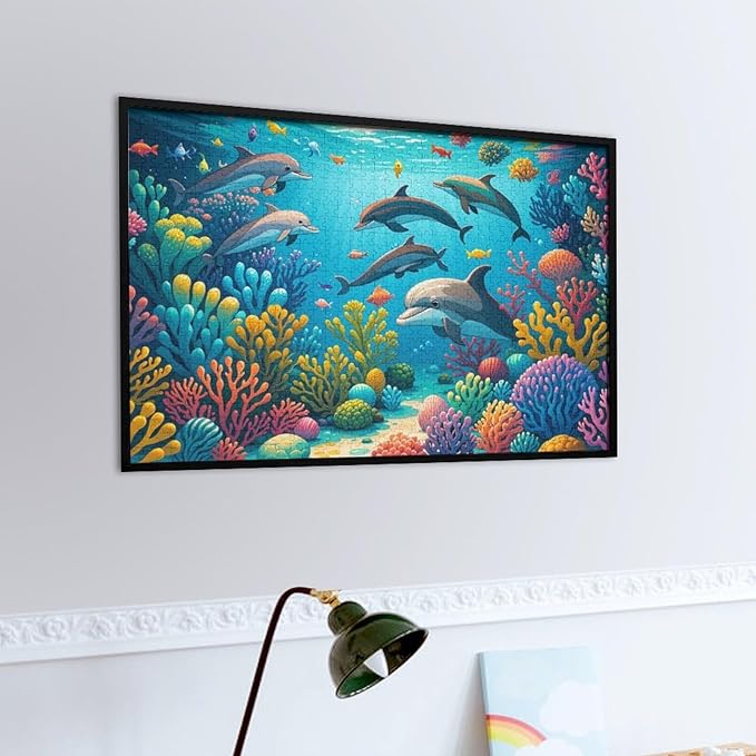 Wooden Puzzle - Sea World Wooden Puzzles for Adults 1000 Pieces Challenge Puzzles，Educational Games，Family Puzzles，Unique Gifts for Wall Art ，Funny Puzzles