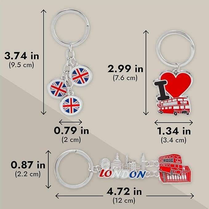 Juvale 6 Pack Keychain Souvenir Gifts, Souvenir Gift, Key Rings