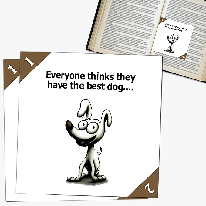 Bookmarks – Set of 2 | Best Dog None are Wrong | Dog Line-Marking Bookmark for Readers | Thoughtful Gift for Couples, Bookworms, Teachers & Loved Ones | Patented, Made in USA