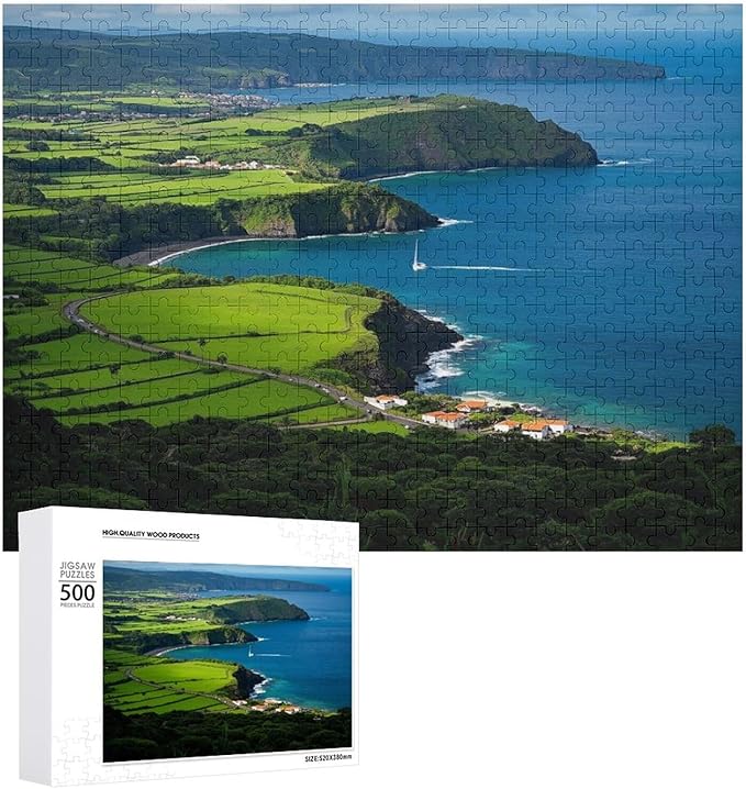 Miguel Island Azores Portugal - 500 Piece Jigsaw Puzzles for Adults，Stress Relieving Game Props Positive Thinking Puzzles Party Entertainment Puzzles for Adults and Teens Toy