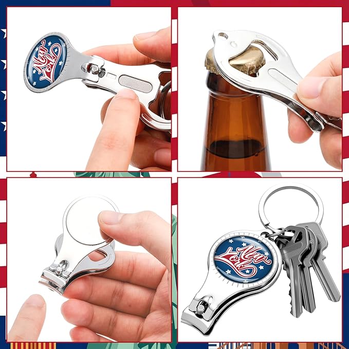 24 Set New York Keychain Souvenirs and Gifts Bulk Includes New York Keychains Bottle Openers Nail Clipper Gifts