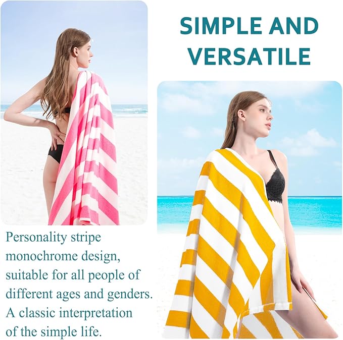 2 Packs Extra Large Beach Towel Bath Towel 72*40 Set Bathroom Sheets Oversized Quick Dry Soft Thick Xl Big Giant Microfiber Terry Bulk Blanket Clearance Absorbent Turkish Toallas De Playa NOT Cotton