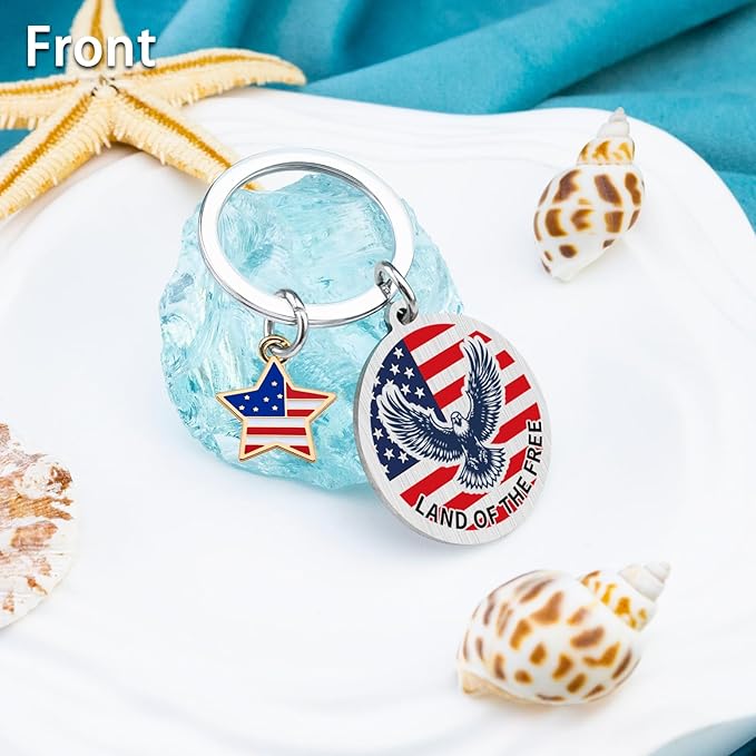 American Flag Keychain USA 250th Anniversary Patriotic American Keychain Souvenirs from USA Citizenship Gifts American Eagle Gifts for Men Eagle Keyring for Men 250 Anniversary USA