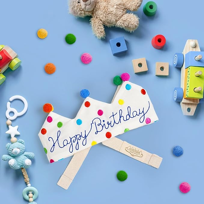 Personalized Hand Embroidered Crown, Customed Birthday Crowns for Kids Birthdays Party, Fit All Ages