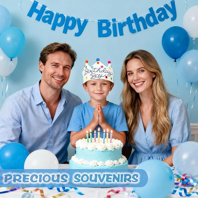 Personalized Hand Embroidered Crown, Customed Birthday Crowns for Kids Birthdays Party, Fit All Ages