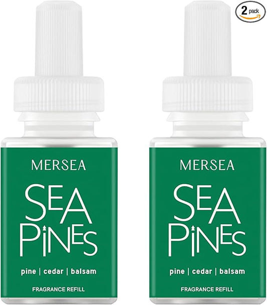 Pura & Mersea Home Scent Refill - Smart Air Diffuser - Up to 120-Hours of Luxury Fragrance per Refill - Home Essential - Clean & Safe Diffuser Fragrance - 2 Pack, Sea Pines