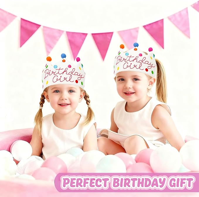 Personalized Hand Embroidered Crown, Customed Birthday Crowns for Kids Birthdays Party, Fit All Ages