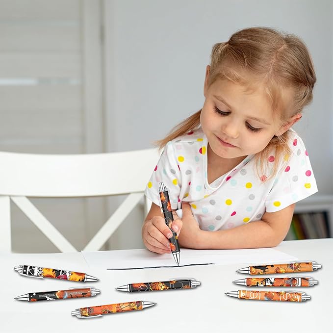 Basketball Pens Set – Fun Sports-Themed Writing Pens for kids,Students, and Coaches – Smooth Black Ink and Comfortable Grip – Great Party Favors, School Rewards, and Holiday Gift Ideas, 8 Pack