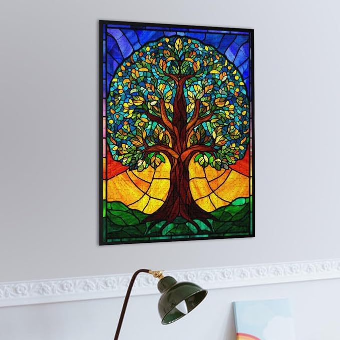 Jigsaw Puzzles for Adults 500 Piece - Colorful Tree Themed Wooden Puzzles，Funny Puzzles，Stress Relief Games，Puzzle Games Challenge Puzzles，Educational Games