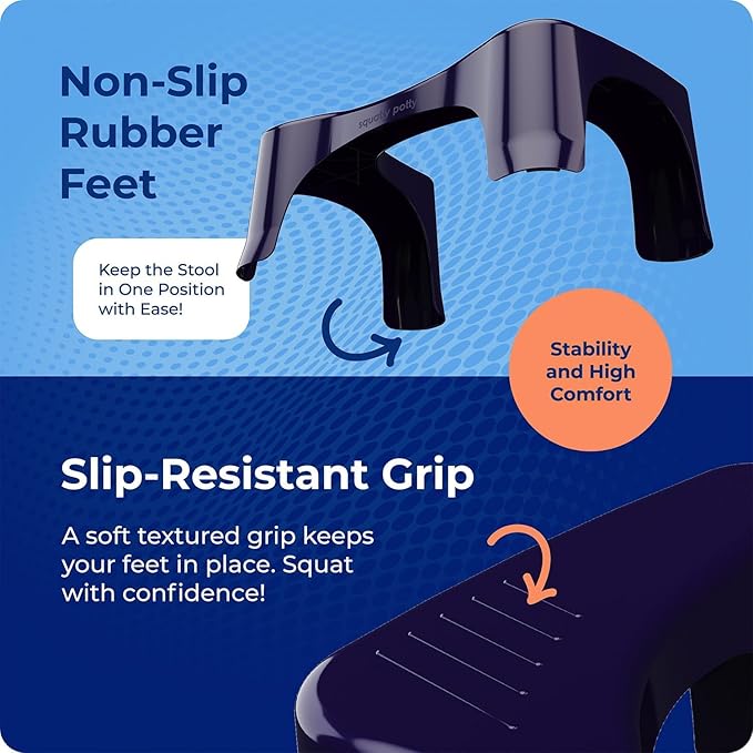 Squatty Potty Simple Bathroom Toilet Stool, Deep Purple 7", Ergonomic Stool – Posture-Enhancing Bathroom Footrest for Improved Digestion & Constipation Relief