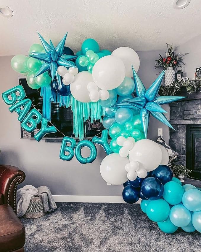 Bezente Teal Balloons 18 Inch - 30 Pack Large Thick Teal Balloons Big Round Turquoise Latex Balloon for Wedding Bridal Shower Birthday Party Backdrop Decorations