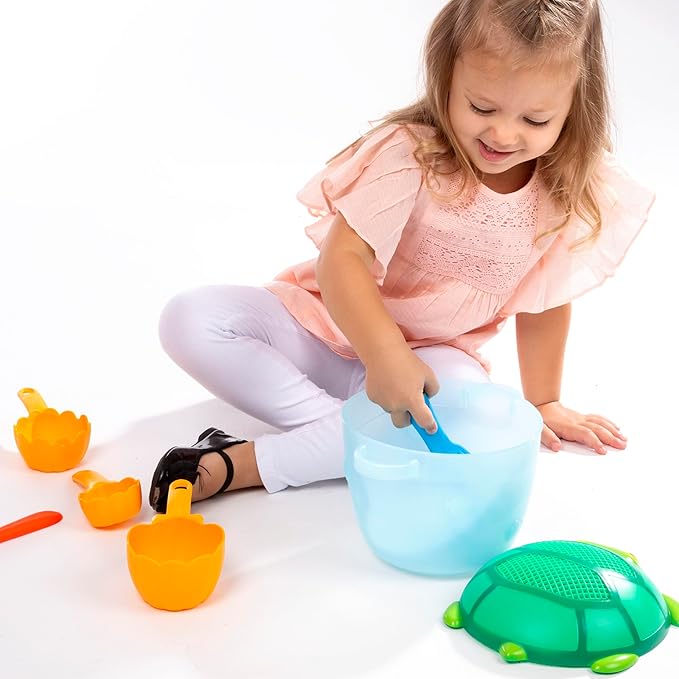 Melissa & Doug Sunny Patch Seaside Sidekicks Sand Baking Set-Beach Toy, Outdoor Play for Kids Ages 3+