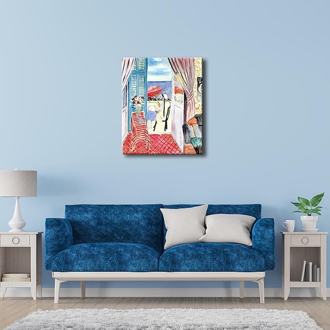 Wieco Art Canvas Prints Wall Art Henri Matisse Aesthetic Posters Woman with A Red Umbrella Matisse Prints Posters for Living Room Home and Office Decorations