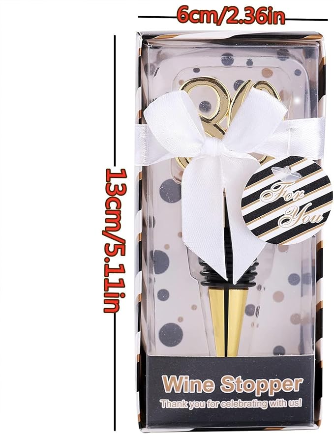 12PCS Latest 80 Wine Stopper for 80th Birthday Party Favors or 80th Wedding Anniversary Party Gifts 80th Birthday Party Gifts Souvenirs Decorations for Guests(12,80th Stopper)