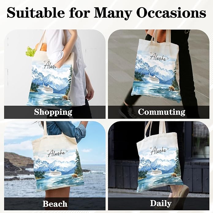 Canvas Tote Bag Gift - Funny Reusable Cloth Bags Vintage Totes Gifts for Women Shopping Grocery Lover Books Reader