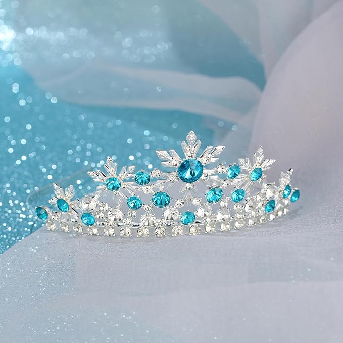SWEETV Princess Tiara for Little Girls,Tiara Crown Headband Birthday Party Prom Costume Accessories Gift Toddler Kids Baby
