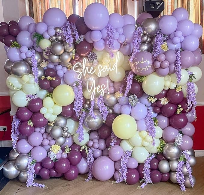 Bezente Pastel Purple Latex Party Balloons - 30 Pack 18 inch Round Helium Pale Lavender Light Purple Lilac Balloons for Bridal Shower Gender Reveal Wedding Party Decorations