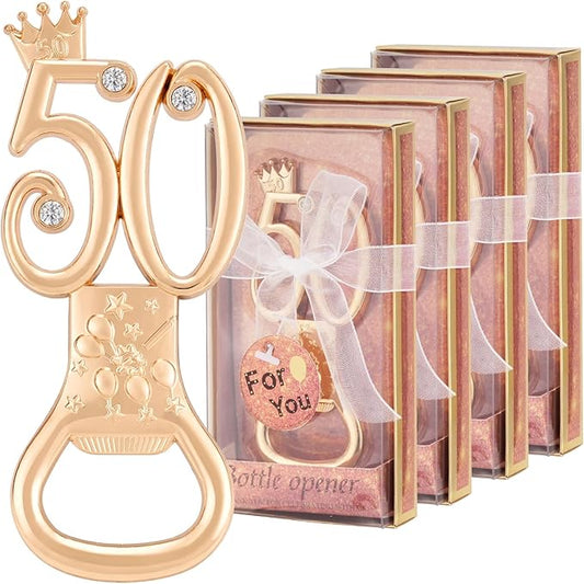 24 Packs 50th Bottle Opener, Gifts for 50th Birthday Party Favors, Wedding Anniversary Party Return, Gifts or Souvenirs for Guests, Theme Party Decorations