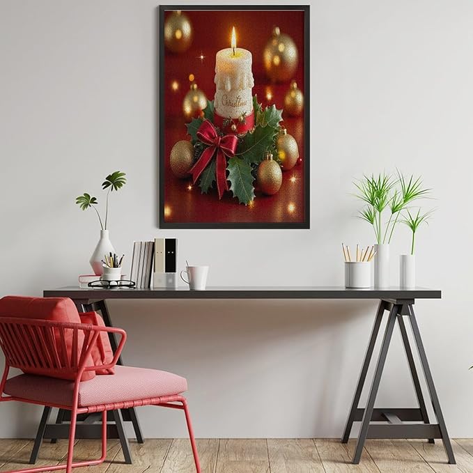 Jigsaw Puzzles for Adults 1000 Piece - Christmas Atmosphere Candle Light，Merry Christmas Themed Wooden Puzzles，Stress Relief Games，Puzzle Games Challenge Puzzles，Educational Games