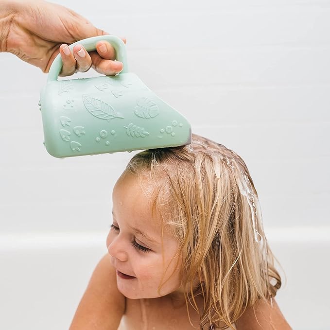 Dr. Brown's CleanUp Dino-Pour Bath Rinse Cup, 0m+ with Dr. Brown's CleanUp Float & Hatch Dino Eggs Nesting Bath Toy, 6m+, BPA Free, Certified Plastic Neutral