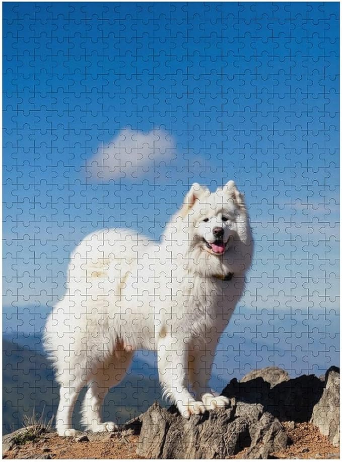 Adult Wooden Puzzle 500 Pieces - Great Pyrenees Lovers Cute Dog Theme Jigsaw Puzzles， Exquisite Art Design，for Puzzles Challengers and Enthusiasts，Puzzle Games for Children and Adults