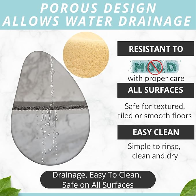 Square Shower Mat - Non Slip Shower Mats for Inside Shower - Extra Large 31x31 Shower Floor Mat Non Slip - Square Bath Mat for Shower - Secure Anti Slip Loofah Shower Bath Mat (31x31 Beige)