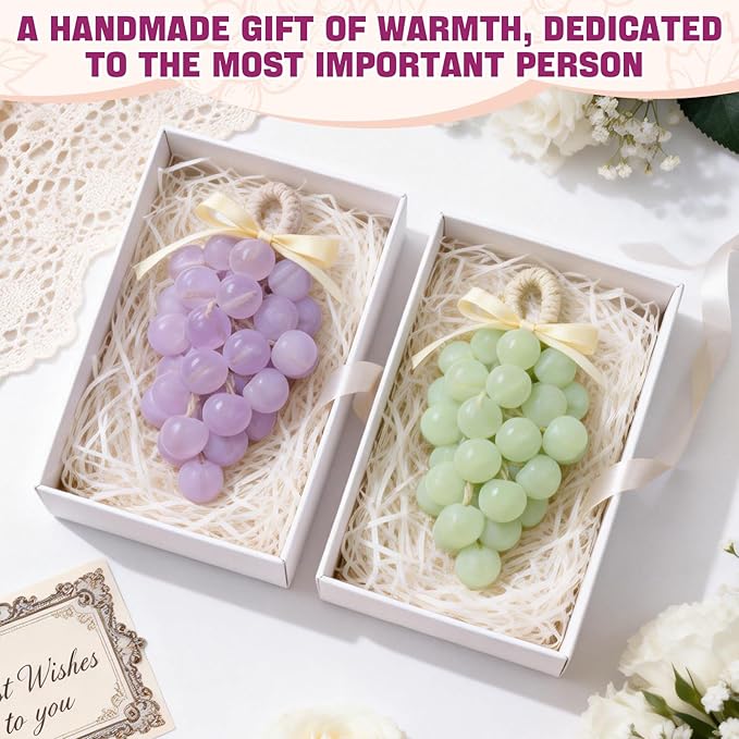 Soap Making Kit for Adults, Grape Soap Complete Accessories Contains Mould Soap Base Color Essential Oil Realistic and Beautiful Appearance Safe and Reliable Ingredients Perfect Handmade Gift