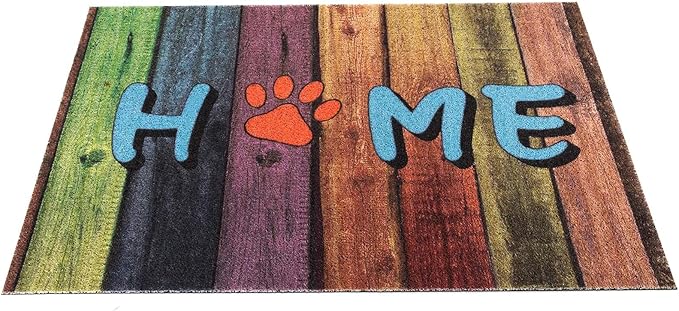 Darkyazi Colorful Doormats Entrance Front Door Rug Funny Outdoors/Indoor/Bathroom/Kitchen/Bedroom/Entryway Floor Mats，Non-Slip Polyvinyl Chloride (24"×16", Home)