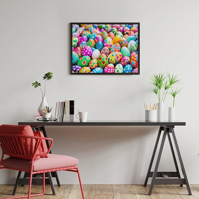 Wooden Puzzle - Easter Eggs Jigsaw Puzzles，Wooden Puzzles for Adults 500 Pieces Challenge Puzzles，Educational Games，Family Puzzles，Unique Gifts for Wall Art,Funnny Puzzles
