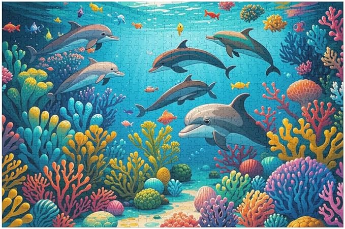 Wooden Puzzle - Sea World Wooden Puzzles for Adults 1000 Pieces Challenge Puzzles，Educational Games，Family Puzzles，Unique Gifts for Wall Art ，Funny Puzzles