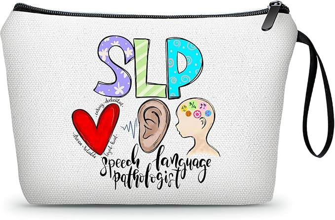 Speech Language Therapist Slp Pathologist Appreciation Thank You Gifts for Women Friend Her Makeup Bag Christmas