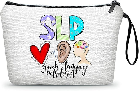 Speech Language Therapist Slp Pathologist Appreciation Thank You Gifts for Women Friend Her Makeup Bag Christmas