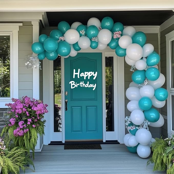 Bezente Teal Balloons Latex Party Balloons, 100 Pack 12 inch Round Helium Turquoise Balloons for Wedding Graduation Birthday Engagements Bridal Shower Gender Reveal Party Backdrop Decorations