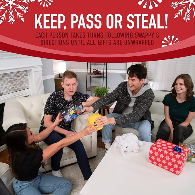 Squirrel Products White Elephant Party Kit - Swappy The White Elephant Party Game - The Most Fun You Can Have Exchanging Useless Gifts