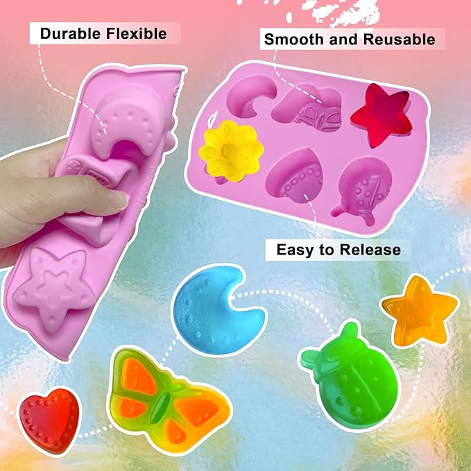 EDSRDRUS Soap Making Kit Series - Soap Making Supplies with Glycerin Soap Base, Silicone Molds, Fragrance Oils, Pigments & More (Colorful Beginner Soap Making Kit)