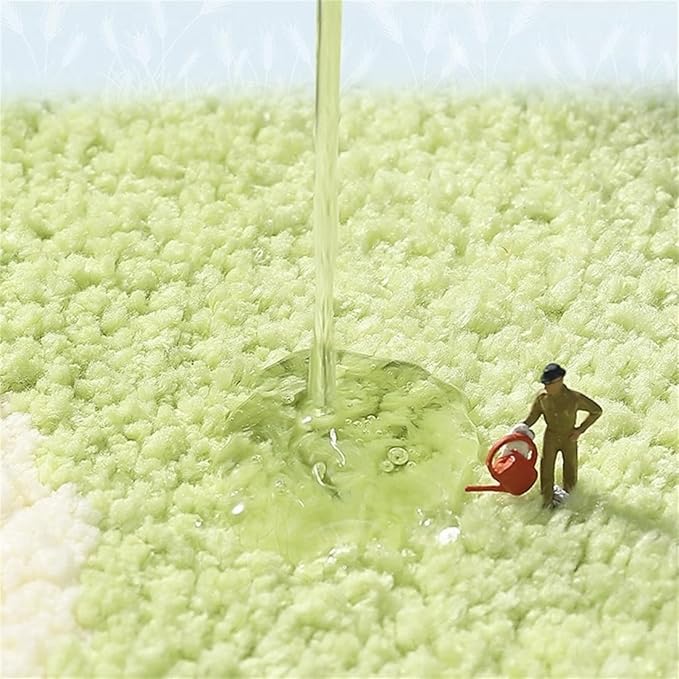 Ankah Bath Mat Cute Shower Rug, Luxury Shaggy High Absorbent and Anti Slip, Machine Washable Fit for Bathtub, Shower and Bath Room, (17.71"x 25.59", Little Frog)