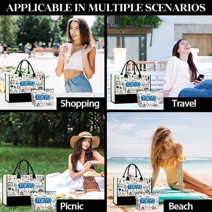 Tokyo Capetown Dubai Rome Amsterdam Vancouver Sydney London Bali Philadelphia Gifts for Women Canvas Tote Bag