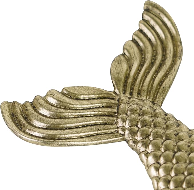 Vintage Fish Tail Beer Bottle Opener Functional Bottle Opening Father's Day Christmas Birthday Gift for Men Husband Father Beer Lovers Funny Metal Decor for Homes Kitchen Man Cave, Gold