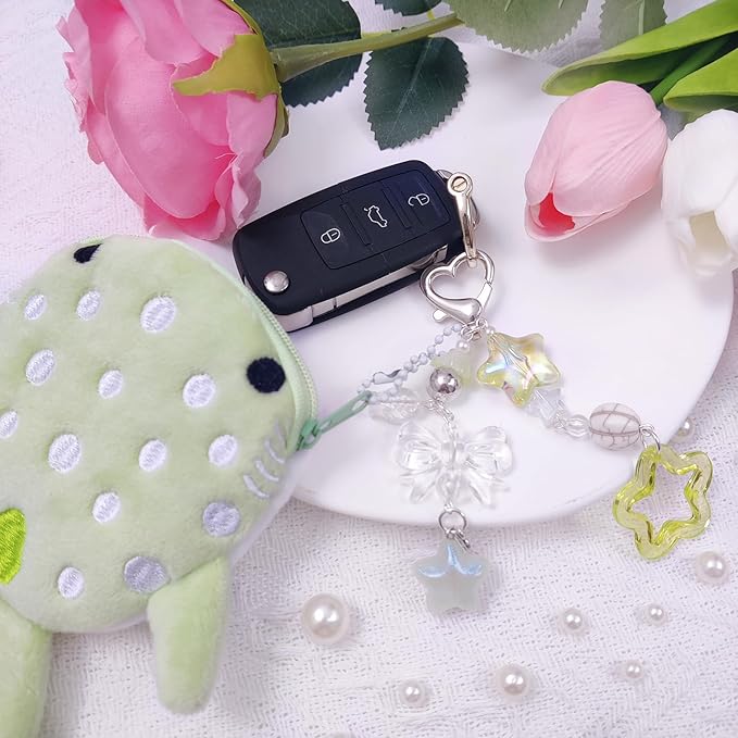 Cute Keychain Whale Shark Coin Purse Keychain Cute Plush Zipper Change Pouch, Kawaii Handmade Wallet for Women