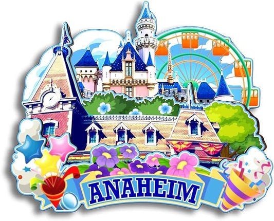Refrigerator Magnet Anaheim California United States Fridge Magnet City Travel Souvenirs Tourist Gifts 3D Classic Landmarks Handmade Crafts Home Decoration -254