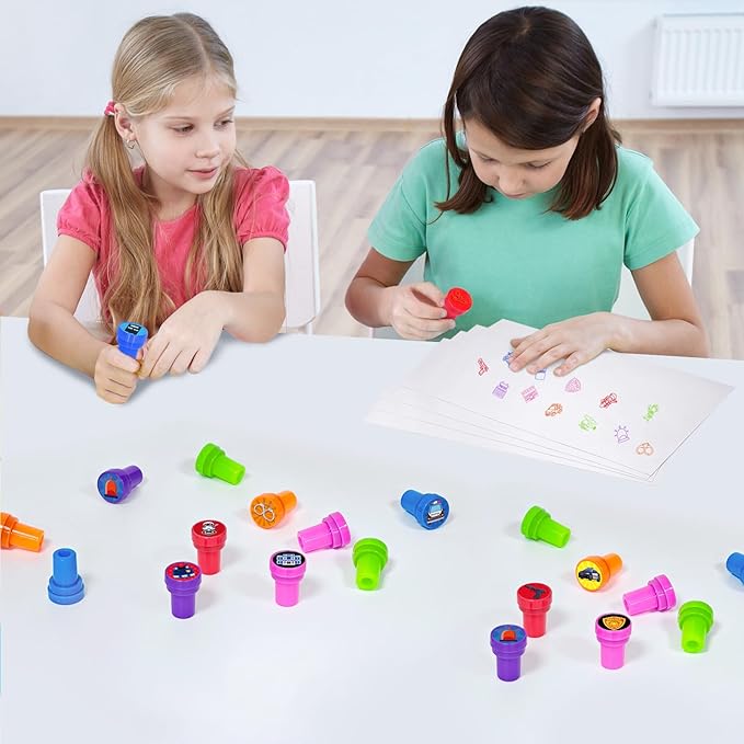 Cinrobiye 24 Pcs Police Party Favor Stampers,Police Party Supplies, Police Birthday Party Favors Gifts, Classroom Rewards Carnival Prizes, Goodie Bag Pinata Fillers