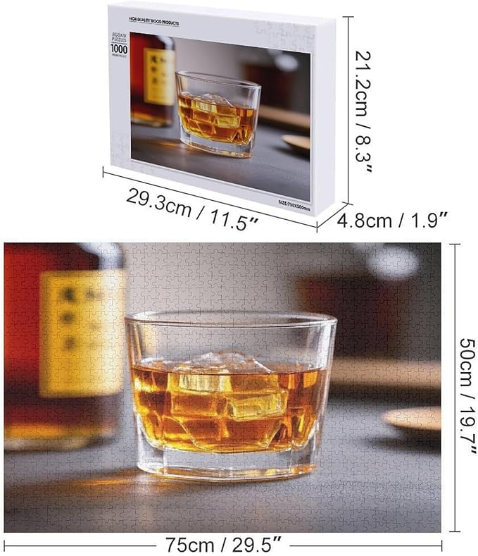 Liquor Alcohol Spirits Drink Whiskey - 1000 Piece Jigsaw Puzzles for Adults，Stress Relieving Game Props Positive Thinking Puzzles Party Entertainment Puzzles for Adults and Teens Toy