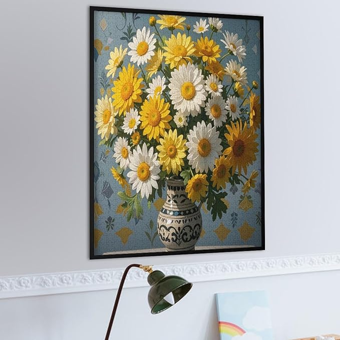 Jigsaw Puzzles for Adults 1000 Piece - Chrysanthemum Themed Wooden Puzzles，Unique Gifts for Wall Art ，Funny Puzzles，Stress Relief Games，Puzzle Games Challenge Puzzles