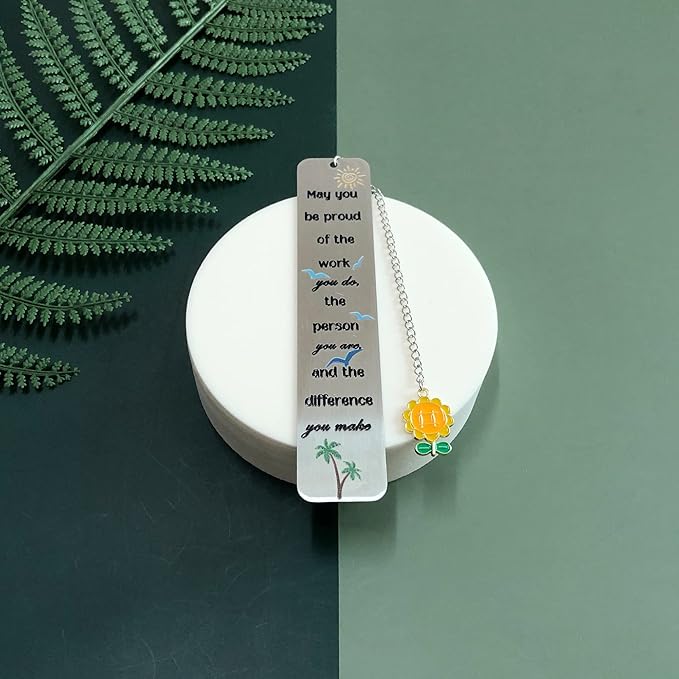 Bookmarks for Women Men Appreciate Gifts Bookmark Dad Mom Bestie Grandma Grandpa Teacher Birthday Present Auntie Uncle Sunflower Book Lover Colleague Friend Retirement Christmas Keepsakes (May You)