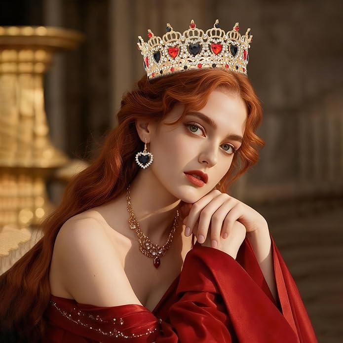 Queen Crown Rhinestone Wedding Crowns and Tiaras for Women Costume Party Hair Accessories Princess Birthday Crown Crystal Bridal Crowns