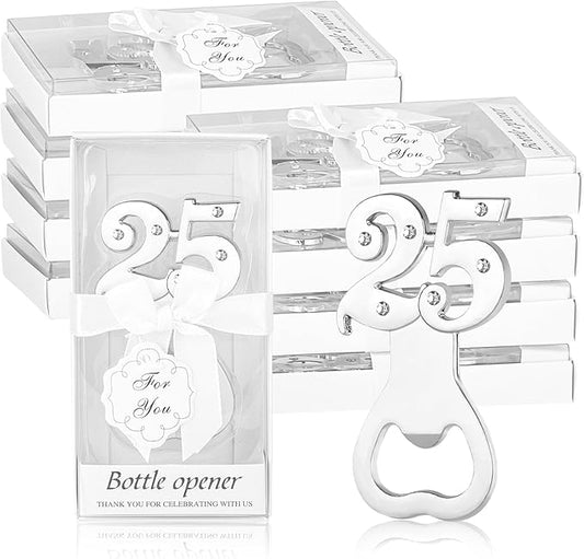 50 PCS 25th Birthday Party Favors for Guests,25th Wedding Party Favors Bottle Openers,Wedding Beer Bottle Openers for Bridal Shower