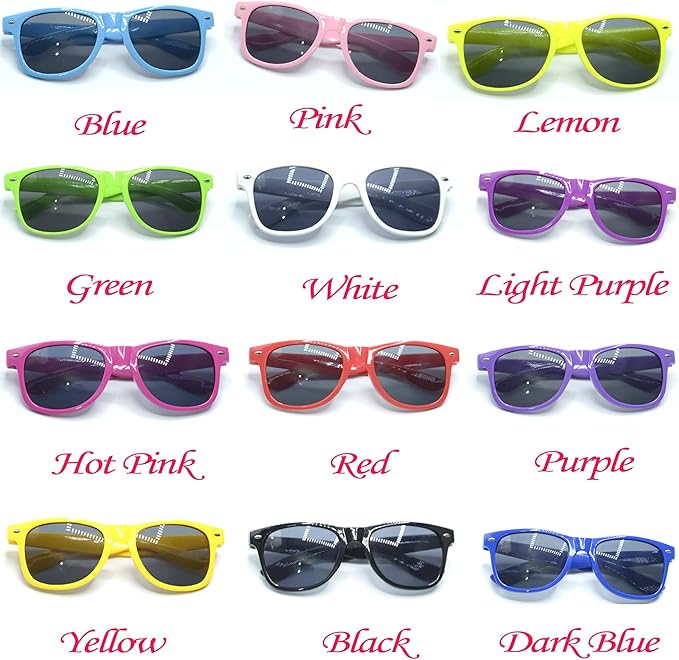 200pc Personalized Wedding Sunglasses Bulk for Guests Party Favors,Custom Personalized Logo Sunglasses Womens Men,Wedding Bridesmaid Sunglasses Gifts,Bachelor Party Favors Set （Purple）