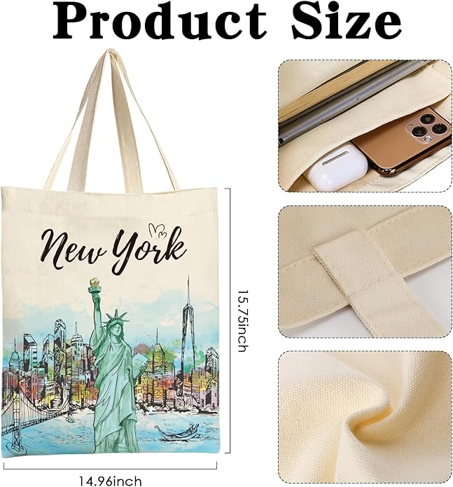 Canvas Tote Bag Gift - Funny Reusable Cloth Bags Vintage Totes Gifts for Women Shopping Grocery Lover Books Reader