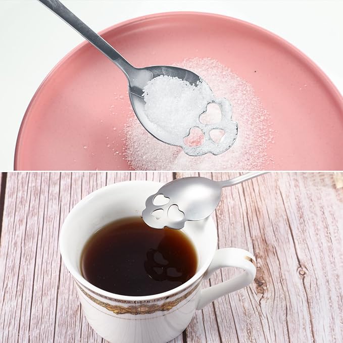 Skull Spoons Stainless Steel Coffee and Espresso Spoons for Tea, Milk, Sugar Stirring, Dessert, Cake (Mixed Color,5 Pieces)