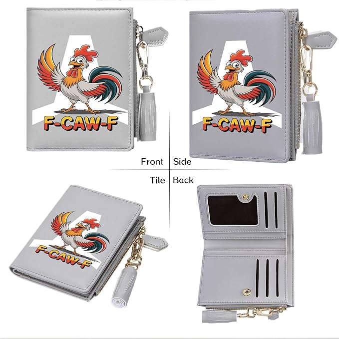 GEEAD Custom Design Small Wallets for Women Bifold Slim Coin Purse Zipper ID Card Holder for Christmas